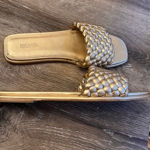 Michael Kors gold sandals